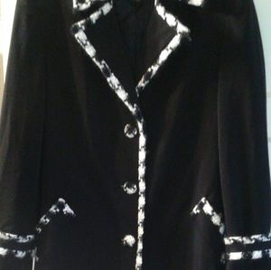 Black and white coat